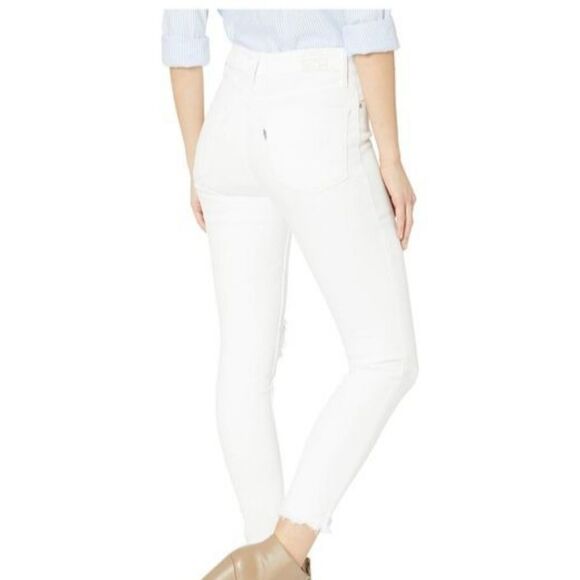 Levi's 721 High-Rise Skinny Ankle Jeans White New 24 33 - Picture 4 of 8